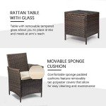 U-Kiss 4-Piece Rattan Patio Furniture Set