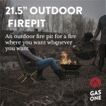 55.9 cm Outdoor Fire Pit with Mesh Cover