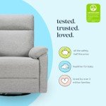 Frost Grey Suzy Swivel Recliner for Mancave