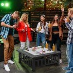 Yaheetech 34" Outdoor Fire Pit Table with Cover