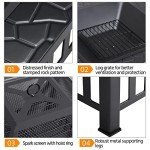 Yaheetech 34" Outdoor Fire Pit Table with Cover