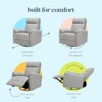 Frost Grey Suzy Swivel Recliner for Mancave