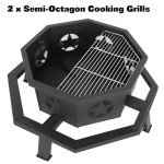 Hykolity 35" 2-in-1 Fire Pit & Grill