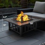 Ciays 3-in-1 Outdoor Fire Pit & Grill