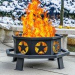 35-Inch Outdoor Fire Pit for Backyard and Camping