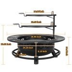 Hykolity 35-Inch Outdoor Fire Pit with Cooking Grate