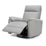 Frost Grey Suzy Swivel Recliner for Mancave