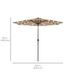 10' Deluxe Solar LED Patio Umbrella with Tilt Adjustment