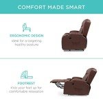Electric Power Lift Massage Recliner Chair - Brown