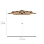 10ft Steel Patio Umbrella with Crank - Tan