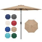 9FT Outdoor Patio Umbrella with Tilt and Crank