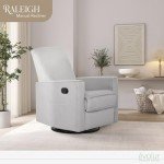Evolur Raleigh Glider Recliner - Misty Grey