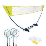 Easy Setup Badminton Net Set with Rackets