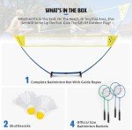 Easy Setup Badminton Net Set with Rackets