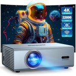 4K Outdoor Gaming Projector with WiFi & Bluetooth