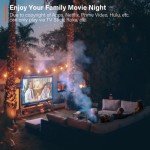 VOPLLS Mini 1080P Outdoor Movie Projector