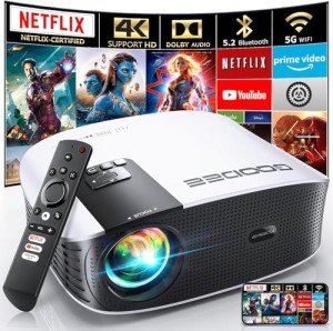 GooDee 4K Smart Projector with 5G WiFi