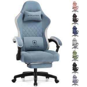 GTPLAYER Ergonomic Gaming Chair with Footrest and Lumbar Support