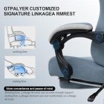 GTPLAYER Ergonomic Gaming Chair with Footrest and Lumbar Support