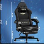 Big and Tall Gaming Chair with Footrest