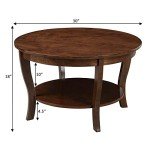 Heritage Round Espresso Table for Your Mancave