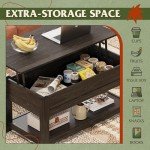 Modern Lift Top Coffee Table with Hidden Storage