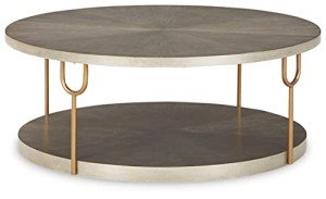 Ashley Ranoka Round Metal Coffee Table - Gold Finish