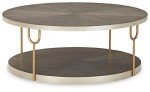 Ashley Ranoka Round Metal Coffee Table - Gold Finish