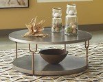 Ashley Ranoka Round Metal Coffee Table - Gold Finish