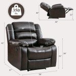 Comfortable Faux Leather Recliner Chair for Mancave