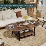 SAYGOER Dark Brown Extendable Coffee Table
