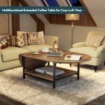 SAYGOER Dark Brown Extendable Coffee Table
