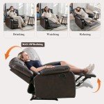 Comfortable Faux Leather Recliner Chair for Mancave