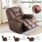 Oversized 360° Swivel Recliner Chair for Mancave