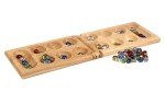 Mancala Game Set - Real Wood, Multicolor Stones