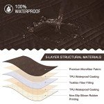 Waterproof Oversized Recliner Chair Cover - Chocolate