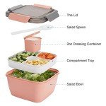 Stylish 2-Pack Salad Bowl Containers (Pink)