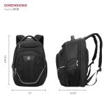 Swissdigital TSA Business Laptop Backpack with USB Port