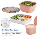 Stylish 2-Pack Salad Bowl Containers (Pink)