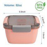 Stylish 2-Pack Salad Bowl Containers (Pink)