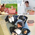 Stylish 2-Pack Salad Bowl Containers (Pink)