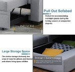 Spacious U-Shaped Sleeper Sofa with Storage