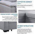 Spacious U-Shaped Sleeper Sofa with Storage