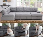Spacious U-Shaped Sleeper Sofa with Storage