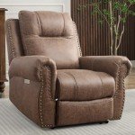 Nut Brown Electric Recliner Chair with USB Ports