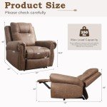 Nut Brown Electric Recliner Chair with USB Ports