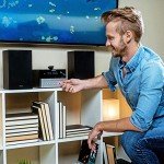 Retro Compact CD Player with Bookshelf Speakers