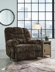 Classic Velvet Movie Recliner in Dark Brown
