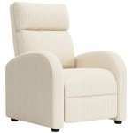 Beige Adjustable Recliner Chair for Mancave Comfort