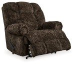 Classic Velvet Movie Recliner in Dark Brown